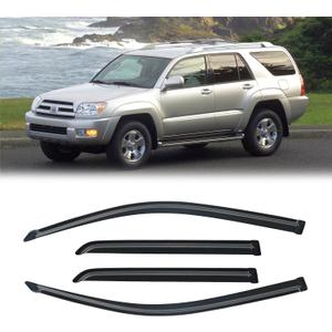 Window Visors for Toyota 4Runner 2003-2009, Rain Guards Shields Vent Deflector Shade Dark Smoke 2003 2004 2005 2006 2007 2008 03 04 05 06 07 08 09, Tape-On, 4PCS