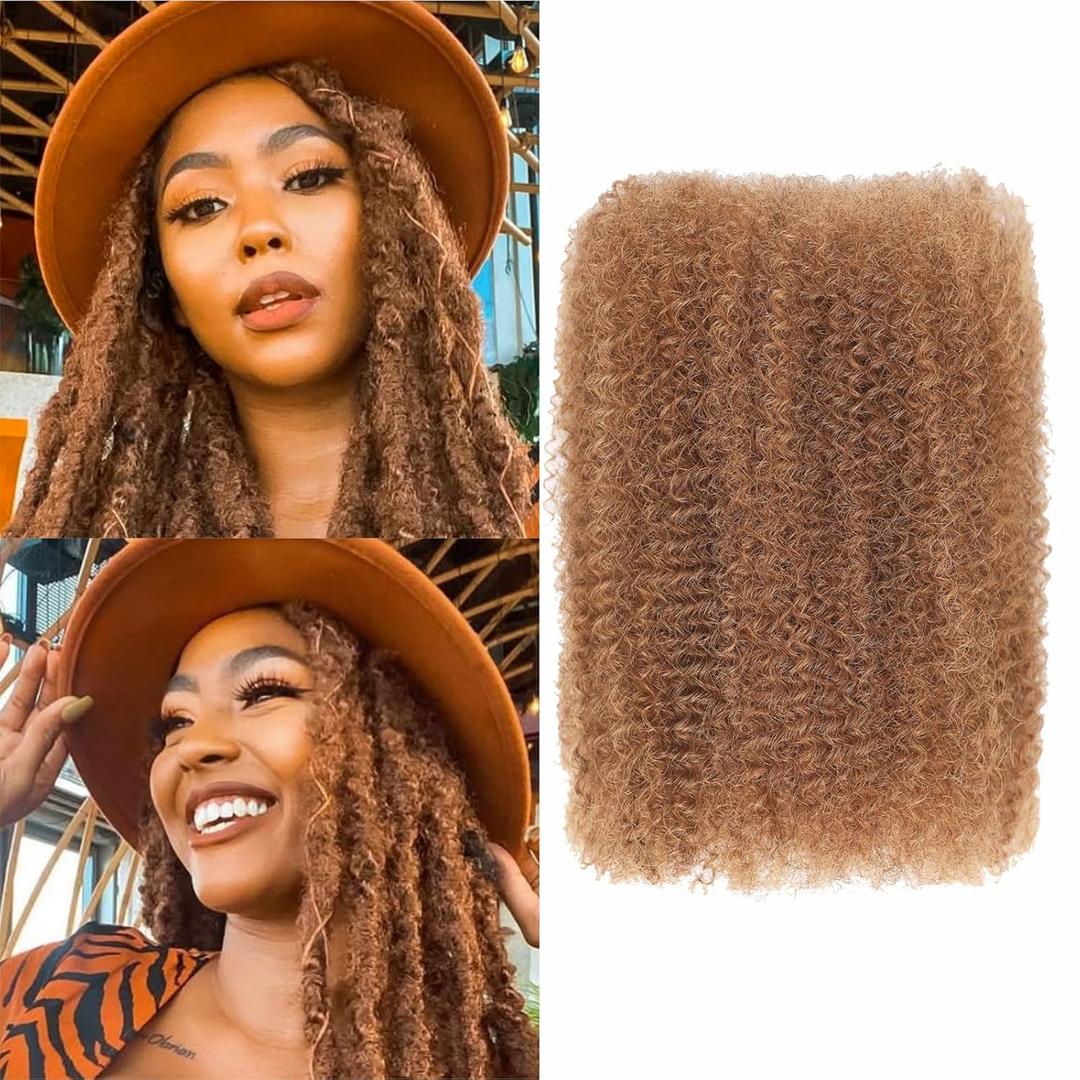 afro kinkys bulk human hair 8-28 inch afro kinky bulk 100% human hair for dreadlock extensions repair loc making twists (30#, 8 inch)