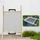 Soil Sifter Large, Garden Rock Sifter, Garden Sifter for Sifting Soil, Worm, Leaves, Loam Soil, Sand and Gravel, Suitable for Wheelbarrow and Handheld (EXP 12/31/36)
