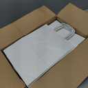 Qutuus White Paper Bags with Handles Bulk 100Pcs 8x4.5x10 White Gift Bags, Recyclable Kraft Paper Bags, Medium Paper Gift Bags for Shopping, Party Favor, Retail, Wedding