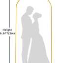 Wokceer 6.6 FT Wedding Arch Backdrop Stand Gold Metal Chiara Backdrop Stand for Wedding Ceremony Birthday Party Bridal Baby Shower Photo Booth Garden Floral Balloon Arch Decoration