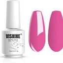 Vishine Soak Off UV LED Gel Polish Lacquer Nail Art Manicure Varnish Fuchsia Pink 1481
