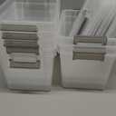 Citylife 8 Packs 6 QT Plastic Storage Bins with Latching Lids Clear Storage Box with handle Stackable Storage Containers for Organizing Snacks, Crafts, Toys, Tools