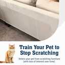 12 Pack XL Anti Cat Scratch Furniture Protector - Couch Protector from Cat Claws w/Twist Pins, Clear, Easy-to-Apply Scratching Deterrent and Shield for Sofa (Not for Leather, Velvet, Microfiber)