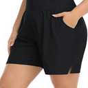 ANFILIA Plus Size Swim Shorts for Women High Waisted Board Shorts Tankini Swimsuit Bottom with Pockets 3X