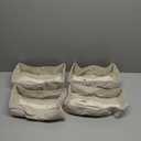 Narrow Fabric Storage Bins, 4 Pack Foldable Storage Baskets for Shelves, Decorative Linen Closet Organizers and Storage, Storage Box Container for Organizing Clothes Toy Pantry Wardrobe Closet