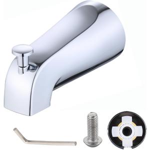 Slip on Tub Spout Kit, Universal Bathtub Spout Fits 1/2" Copper Water Tube (5/8" Dia), Slide-in Bath Tub Faucet with Hex Wrench for Easy Installation (Chrome)