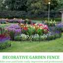 24 Pack Decorative Garden Fence Animal Barrier,25ft(L) x 16in(H) Rustproof Metal Wire No Dig Fence Border for Dogs,Anti Digging Flower Edging for Outdoor,Landscape,Patio & Yard,Arched