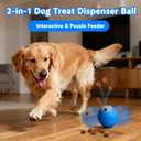 BABORUI Interactive Dog Toys, Adjustable Treat Dispensing Dog Toys Ball, Automatic Dog Puzzle Toy to Keep Them Busy, Enrichment Toy for Small Medium Large Dogs
