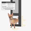 Hakuna Pets V2 Patio Pet Door Screen Insert Panel for Sliding Doors, Fits Door Track Min Ht 55.12" to Max Ht 84.25",UV Resistant Mesh, Locking Magnetic Dog Door, Easy Install and Removal,Small,Black
