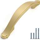 AOOTOCH 10 Pack Brushed Gold Cabinet Pulls 3 Inch Kitchen Cabinet Handles Kitchen Handles for Cabinets Gold Drawer Pulls Dresser Pulls Cupboard Handles