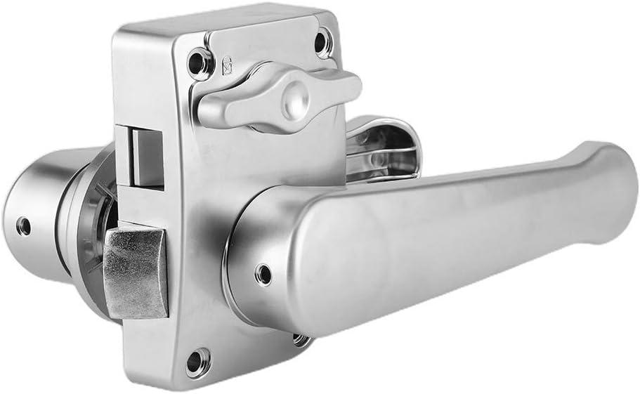 Qiilu RV Door, RV Door Locks for Travel, Locking Door Levers Toilet Bathroom Bedroom Handle Knob Polished Chrome for RV Yacht