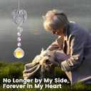 Pet Memorial Gifts for Dogs, Loss of Cat Sympathy, Remembrance Bereavement Crystal Suncatcher with Wing Paw, Cat Memorial Gift for Passing Away Loving Pets (Silver)