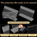 20 Pcs Acrylic Sign Holder 3x5 Inch, Horizontal Clear Sign Holders, L-Shape Acrylic Paper Holder, Plastic Sign Holder Display Stand for Business, Classroom, Office, Retail Store, Restaurant