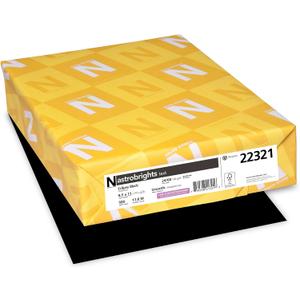 Neenah Paper 22321 Color Paper, 24lb, 8 1/2 x 11, Eclipse Black, 500 Sheets