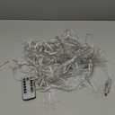 Snowflake Window Curtain Lights, 13ft 96 LED Snowflake Christmas Icicle Lights with Remote,18 Drops,8 Modes Twinkle Fairy Light for Christmas Tree, Bedroom, House, Holiday, Yard Decoration (White)