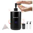 Massage Oil Warmer heater,massage Oil Warmer for Massage, lotion Oil Warmer for Spa, Salon and Barber Shops,with 2 Oil Bottle Dispenser,with 1 White funnel,Temperature control,Atmosphere lights,Black