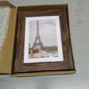 Hongkee 5x7 Picture Frame Set of 2, Made of Real Glass and Rustic Brown Wooden Frame - Display Pictures 4x6 with Mat or 5x7 Without Mat, 5 by 7 Photo Frame for Wall or Tabletop Display