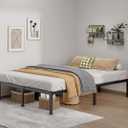 LUMUNANCE Metal Bed Frame Queen Size - 14 Inch Heavy-Duty Platform Bed Frame No Box Spring Needed, Easy Assembly, Noise-Free, Sturdy Mattress Foundation, Underbed Storage Space