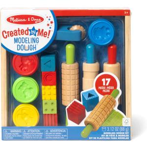 Melissa & Doug Shape, Model, and Mold Clay Activity Set - 4 Tubs of Modeling Dough and Tools