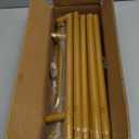 Wedding Welcome Sign Stand 79x32x16 Gold Hanging Sign Holder with 2 Pair Leather Sign Straps & Satin Ribbon, Heavy Duty Easel Stand for Display, Wedding Seating Chart Stand