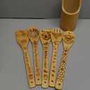 6 PCS Bee Wooden Cooking Bamboo Spoons Set,Bumble Bee Kitchen Utensil Decor and Accessories for Home,Honeybee Themed Gifts for Women, Honeybee Stuff for Bee Lovers,Christmas