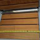 Homewell 18" Folding Shower Seat - Wall Mounted Burmese Teak Wood Shower Seat, 330lbs Capacity - Foldable Shower Chair for Extra Comfort, Seniors, Pregnant & Multi-Purpose Use (Stainless Steel)