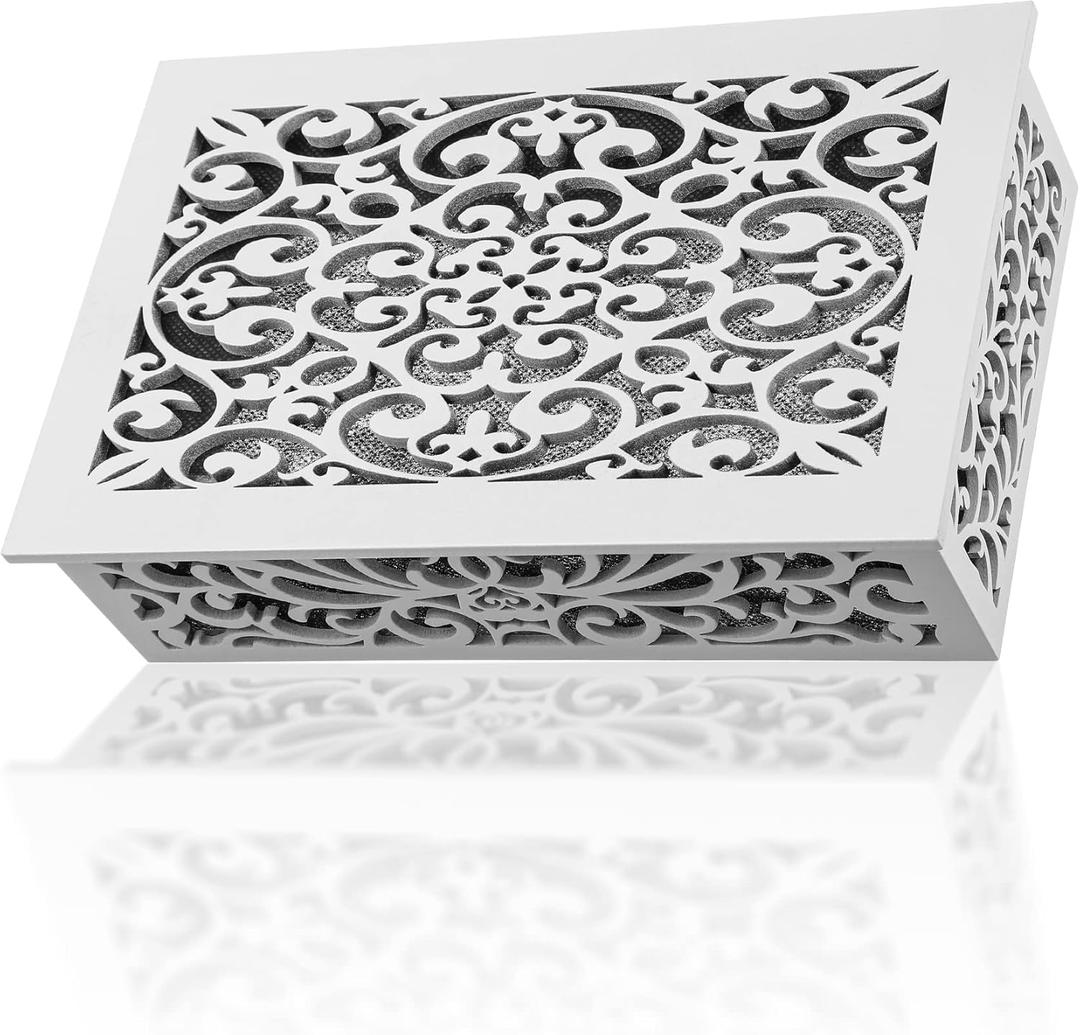 Saillong Doorbell Chime Cover Box Only, Wooden Doorbell Chime Box, Doorbell Chime Cover Box for Indoor Outdoor, with Extra Self Adhesive Tape, Easy to Install for Home (White)