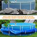 4 Pack Solar Pool Cover Holder, Adjustable Solar Cover Hooks Keep Solar Cover Off The Ground, U-Shape Iron Tube Set, Fits Framed Above Ground Pools(White)