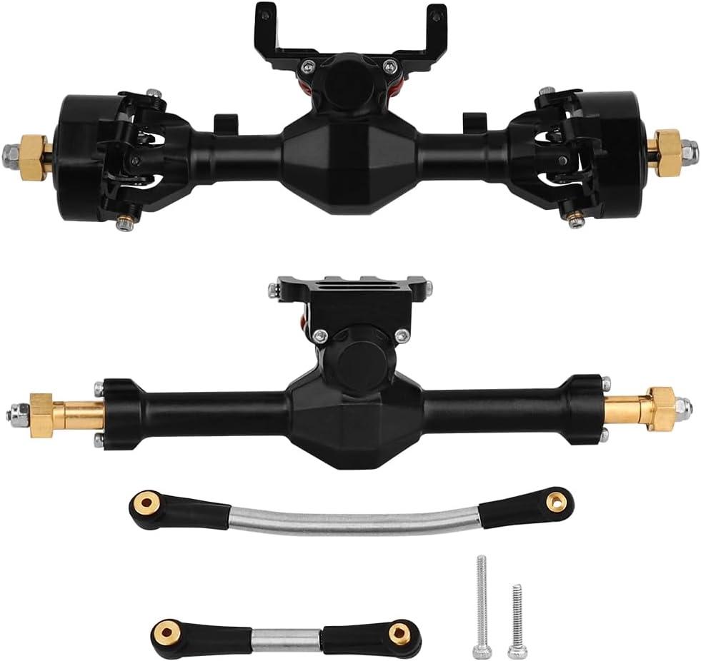 Diamond Shape SCX24 Aluminum Axle Upgrades for Axial SCX24 Deadbolt C10 JLU Gladiator Bronco 1/24 RC Crawler (Black)