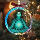 Yoga Christmas Ornament - Sea Turtle Meditating Zen Gifts for Women, Yoga Lovers, Instructors, Teachers, Mom, Friend - Meditation Acrylic Christmas Ornament