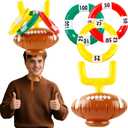 Football Goal Post Ring Toss Game Inflatable Football Post Ring Toss for Sports Birthday Party Game Day Tailgate Party Supplies