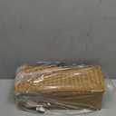 Seagrass Storage Basket for Bathroom - Toilet Tank with Lid, Wicker Woven Narrow Basket for Organizing (13" x 5" x 4.3")
