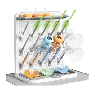 Lifewit Large Baby Bottle Drying Rack with 15 Hooks, Newborn Essentials Must Haves, Countertop Holder Organizer for Baby Stuff, Rack Dryer for Pacifiers, Weighted Straws, Pump Parts