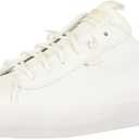 Keds Womens Kickback Canvas, White Leather, Size 7.5