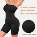 HOMETA Strapless Bodysuit Shapewear Tummy Control for Women Seamless Full Body Shaper Shaping Shorts with Removable Straps (Black, XL)