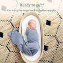 PurComfy Supersoft Swaddle Blanket, Premium Bamboo Viscose Baby swaddling Blankets for Newborns, Lightweight & Breathable Swaddle Blankets for Boys and Girls, 47 x 47, Neutral Baby Essentials