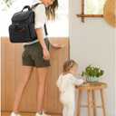 Skip Hop Diaper Bag Backpack: Forma, Multi-Function Baby Travel Bag with Changing Pad & Stroller Attachment, Jet Black, 15.5x9x15 Inch