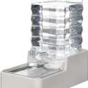 RIZZARI Stainless Steel Pet Water Feeder: 7.5L Automatic Leak-Proof Gravity Dispenser for Senior Dogs with Spine Problems - with Filter - Living Room Bedroom Use