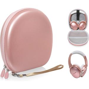 CaseSack Headphone Case for Bose QuietComfort QC45, QC35II, QC35, QC25, QC15, QC3, QC2, Around-Ear AE2w, AE2i, AE2, TP-1, SoundLink On-Ear, OE, OE2, OE2i (Rose Gold)