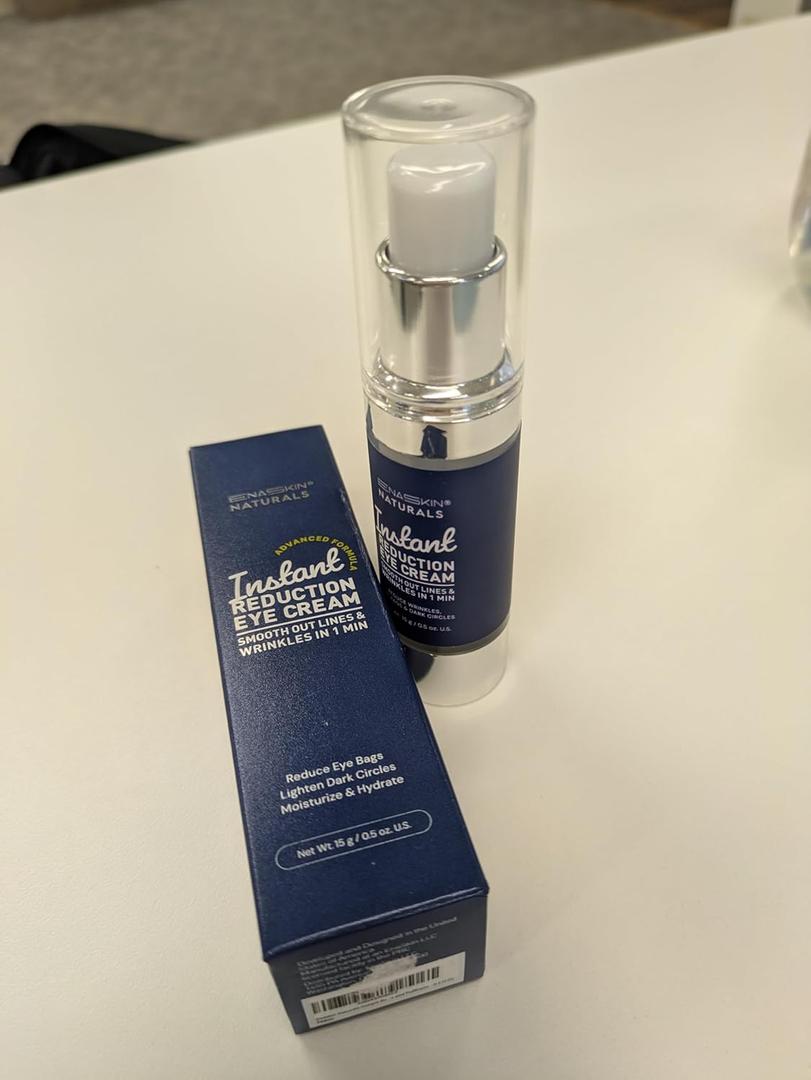 Instant Reduction Eye Cream: Advanced Formula Eye Tightener, Rapid Eye Firming Cream, Under Eye Serum for Dark Circles, Wrinkles, Fine Lines and Puffiness Eye Bag Rmover in 1 Min - 0.5 Fl Oz