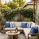 ZICOTO Decorative Outdoor Pillows Set of 2 - Waterproof 18x18 Throw Pillow Covers for Porch and Patio Furniture Decor - Durable Weather Resistant Cushions for Garden, Balcony or Backyard Seating