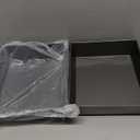 3 Pcs Detroit Style Pizza Pan 10 x 8 x 2.4 Inch Non Stick Rectangle Deep Pizza Pans Pre Seasoned Carbon Steel Sicilian Style Pan Dish Bakeware Kitchenware (Black)