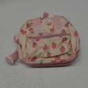 Itzy Ritzy Toddler Backpack - Daycare Bag - Features Adjustable Shoulder Straps, 2 Side Pockets & Spacious Interior with Wipeable Fabric Lining & Name Label, Strawberry Backpack (Small)