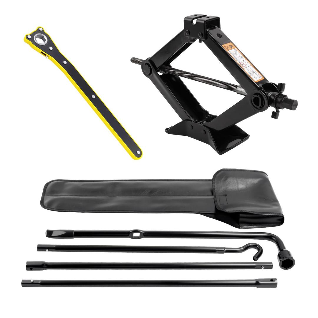 Xongjojo Spare Tire Jack Kit Compatible with 2004-2018 F150, Scissor Jack 2.5 Ton Heavy Duty Lifting Jack & Spare Tire Lug Wrench Tool Kit Replacement Tire Repair Tool