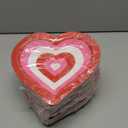 50 Pcs Valentine's Day Paper Plates Disposable Plates Red Pink Heart Shaped 8.6 x 9.3 Inch Decorative Tableware Dessert Plate for Wedding Anniversary Party Tableware Supplies