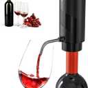 Electric Wine Aerator Pourer with USB Rechargeable, Automatic Wine Bottle Dispenser Machine and Multi-Smart Wine Decanter, Perfect Wine Gifts for Wine Lovers (Carbon Black)