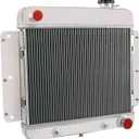CU255 Radiator Compatible with 1962-1967 Chevrolet Chevy II Nova SS Inline L6 V8, Chevy II Radiator, 3 Row Cores