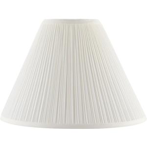 Aspen Creative 33191, Transitional Hardback Empire Shaped Mushroom Pleated Pleated White Spider Shade, 6" Top x 16" Bottom x 12" Slant