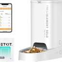 PETKIT Automatic Cat Feeder, 2.4G WiFi Automatic Dog Feeder, App Control Pet Food Dispenser with Triple Fresh-Lock System, Up to 10 Meals Per Day, Schedule Feeding, Food Shortage Alert, 3L Capacity (White with USB Cable)